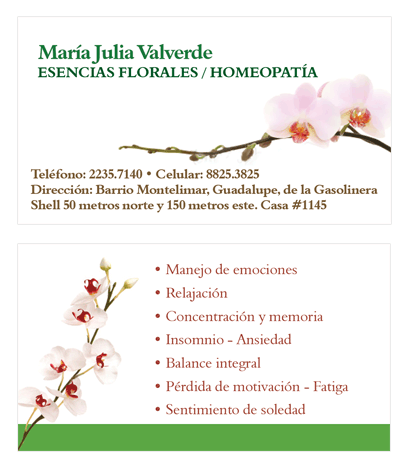 Maria Julia Valverde - Esencias Florales - Homeopatia